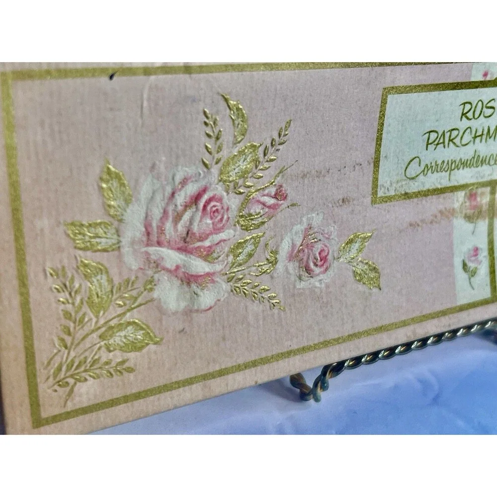 Vtg 1950s Rose Parchment Notes 5902 Art Linkletter Favorite Partial Set 11C 16E
